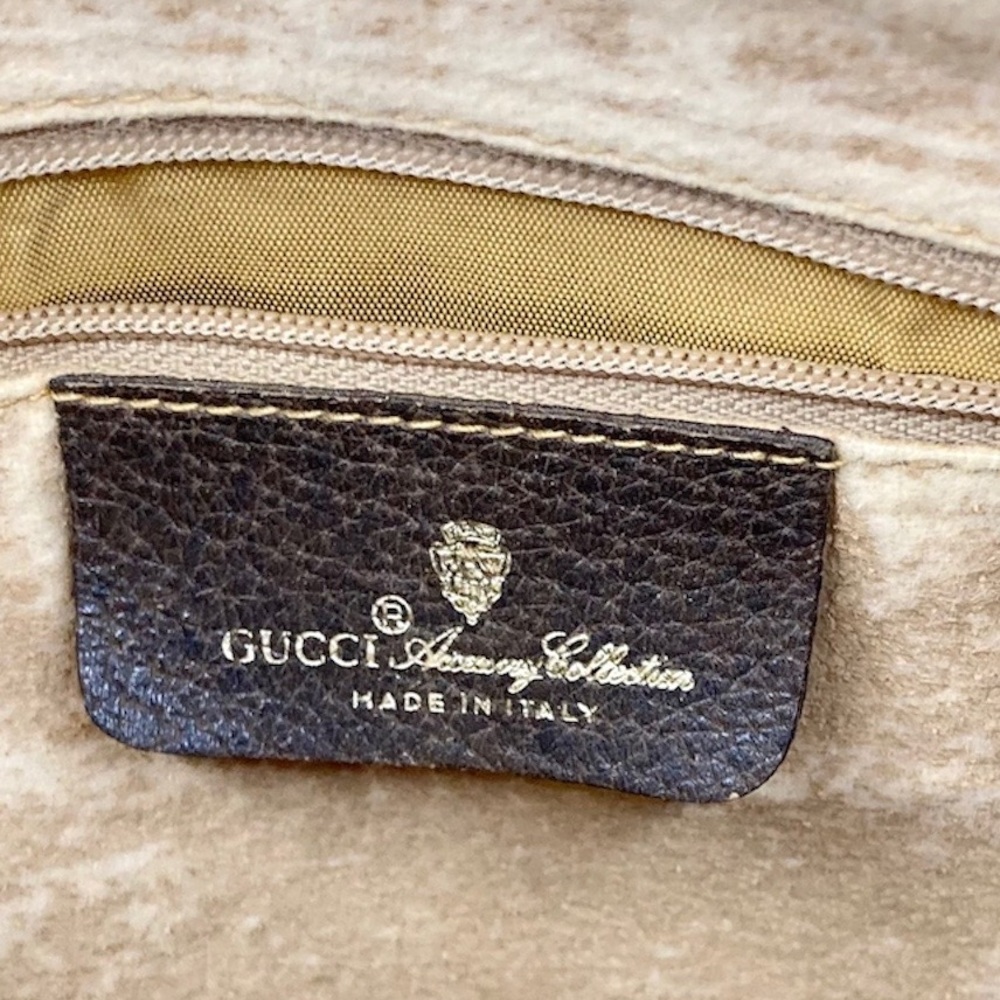 Gucci Brown Monogram Canvas Top-Handle Bag with Green-Red Web - Picture 5 of 11